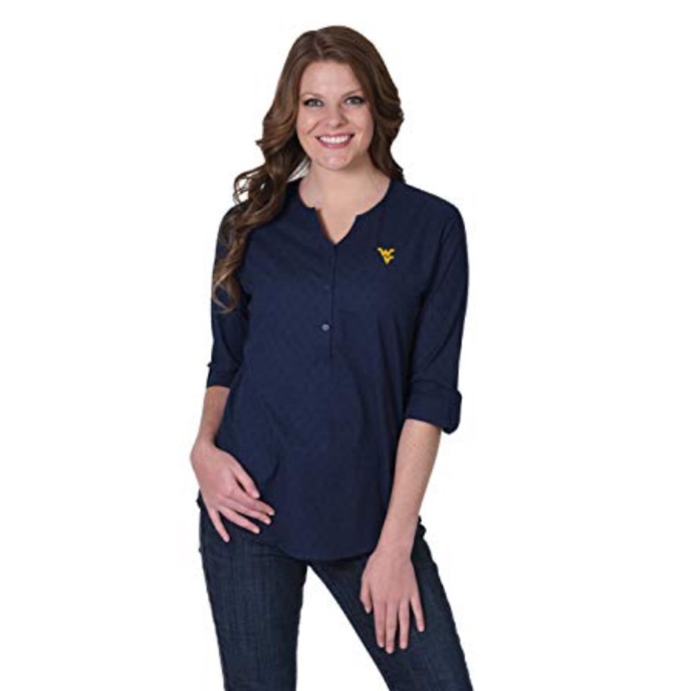 West Virginia Mountaineers Swiss Dot Tunic NWT L